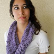 Lavender Knitted Cowl