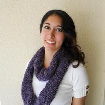 Deep Purple Knitted Infinity Scarf