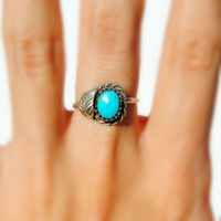 Vintage Turquoise Leaf - Thumbnail 1