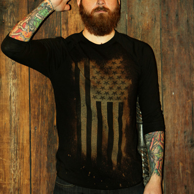'merica-blk/blk raglan