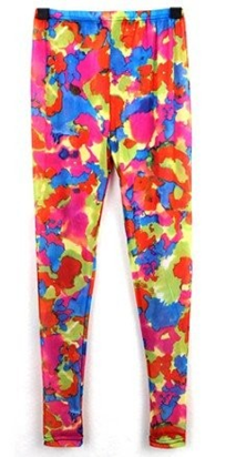 Bright splatter tights