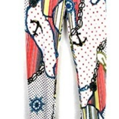 Maritime patchwork tights