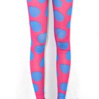 Blue polka dot tights