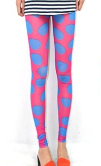 Blue polka dot tights