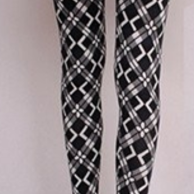 Black & white lattice tights
