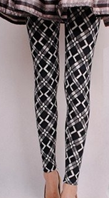 Black & white lattice tights