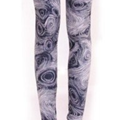 Black & white swirl tights