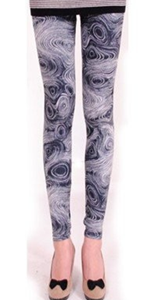 Black & white swirl tights
