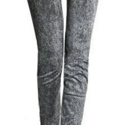 "snow" fake denim tights (2 colors)