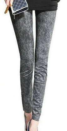 "snow" fake denim tights (2 colors)
