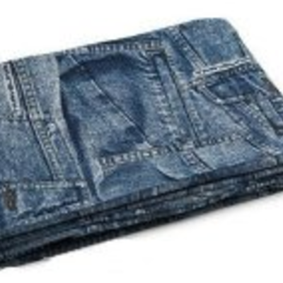 Printed pockets fake denim tights (2 colors)