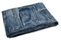 Printed pockets fake denim tights (2 colors)