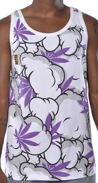Filthy Dripped THC Smoke And Leaves Tank Top White