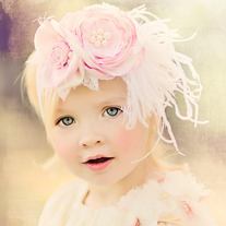 Sweet Angel Couture Glamorous Pink and Cream Headband