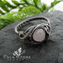 Sterling and Rose Quartz Wire Wrapped Ring-1