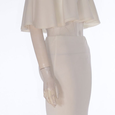 Frill skirt set off white