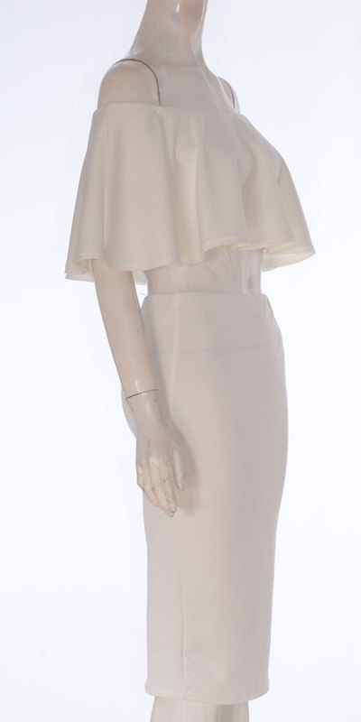 Frill skirt set_off white