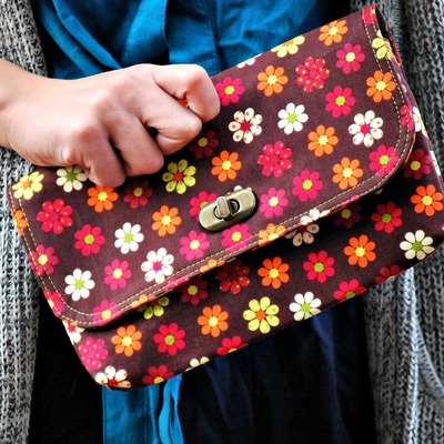 Mini clutch - spring flowers