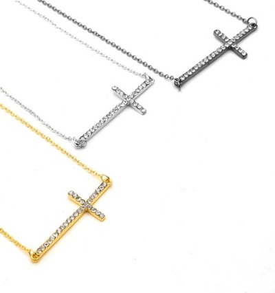 Rhinestone Cross Necklace