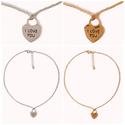 'I Love You' Heart Pendant Necklace