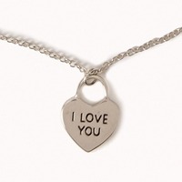 'I Love You' Heart Pendant Necklace - Thumbnail 1