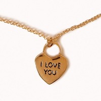 'I Love You' Heart Pendant Necklace - Thumbnail 4