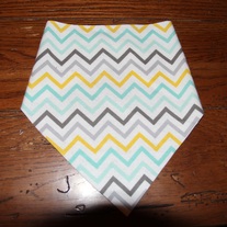 grey and yellow chevron
