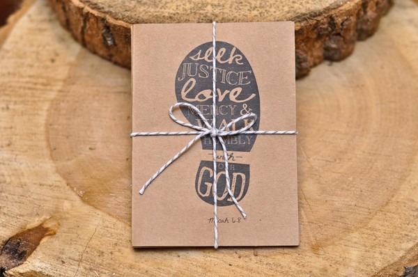 Scripture Shape Note Cards Brown