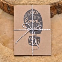 Scripture Shape Note Cards Brown