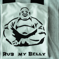 The Good Luck Buddha Rub My Belly T-Shirt Or Onesie - Thumbnail 1
