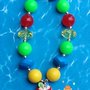 Fun in the Sun, Neon and Bright Summer, and Beach Pendant Chunky Necklaces-3