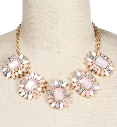 Pastel Square Stone Necklace