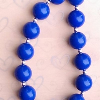 Coral blue green pink solid chunky necklaces perfect photo props for girls/bubblegum beads/girls jewelry