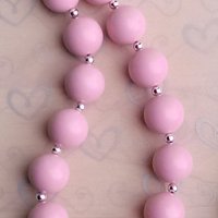 Coral Blue Green Pink Solid Chunky Necklaces Perfect Photo Props for Girls/Bubblegum Beads/Girls Jewelry - Thumbnail 1