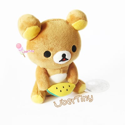 San-x rilakkuma holding a yellow watermelon plush - Thumbnail 3