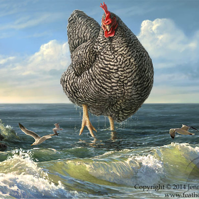  8x10 thunderous tides chicken print