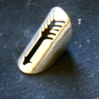 Silver spear ring