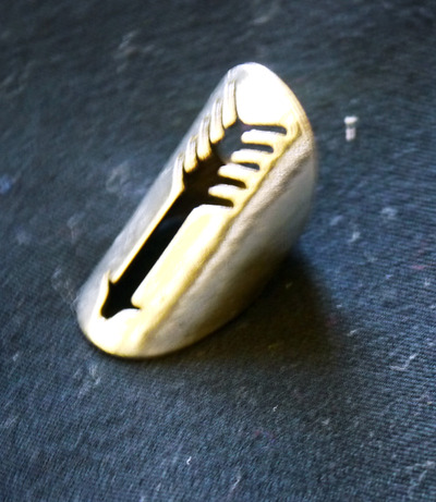 Silver spear ring