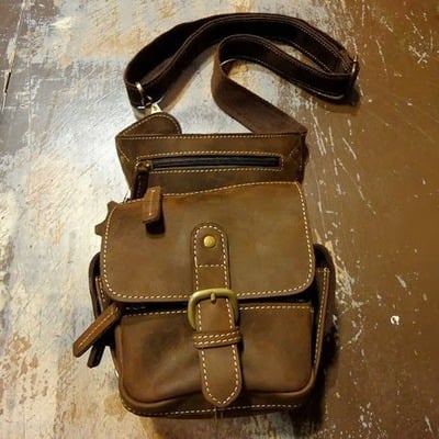 Leather hip bag - full grain