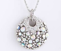 Crystal Studded Ornament Necklace
