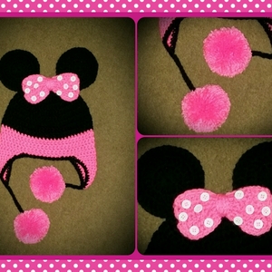 Mouse Hat: Hot Pink and Black