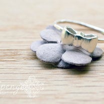 Sterling Silver dainty bow ring