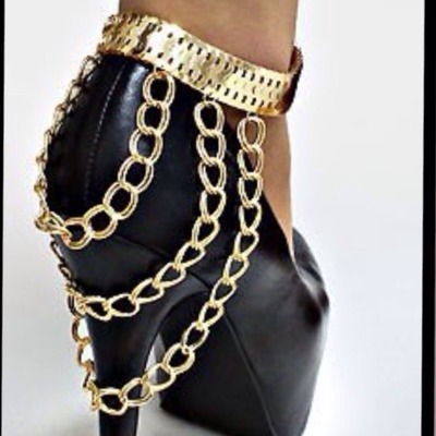 Draped layered anklet