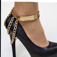 Draped layered anklet - Thumbnail 2