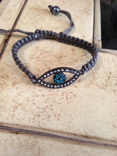 Gray Evil eye Bracelet