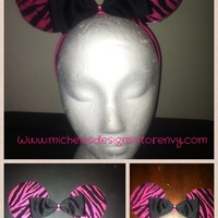 Pink zebra mouse ears - Thumbnail 3
