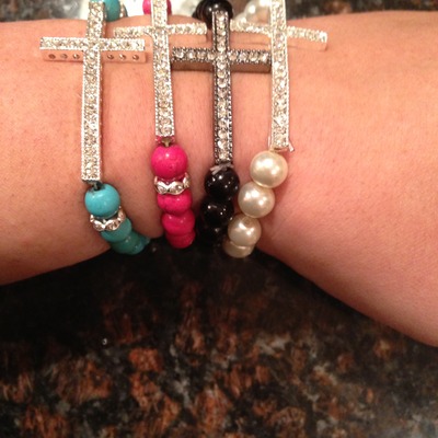 Colorful cross bracelets