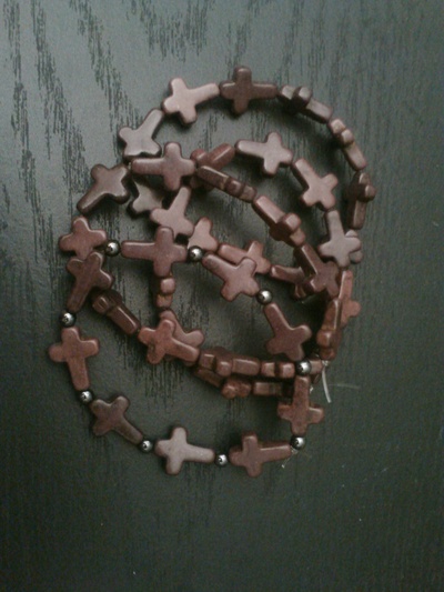 Brown Cross Bracelet