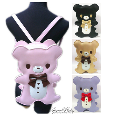 Lolita teddy bear backpack/crossbody bag/shoulder bag 3 ways of using free ship sp140640 - Thumbnail 4
