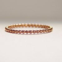 One 1.5mm  14k ROSE gold filled beaded / dotted stackable / stacking / stack handmade ring or wedding band - Thumbnail 1